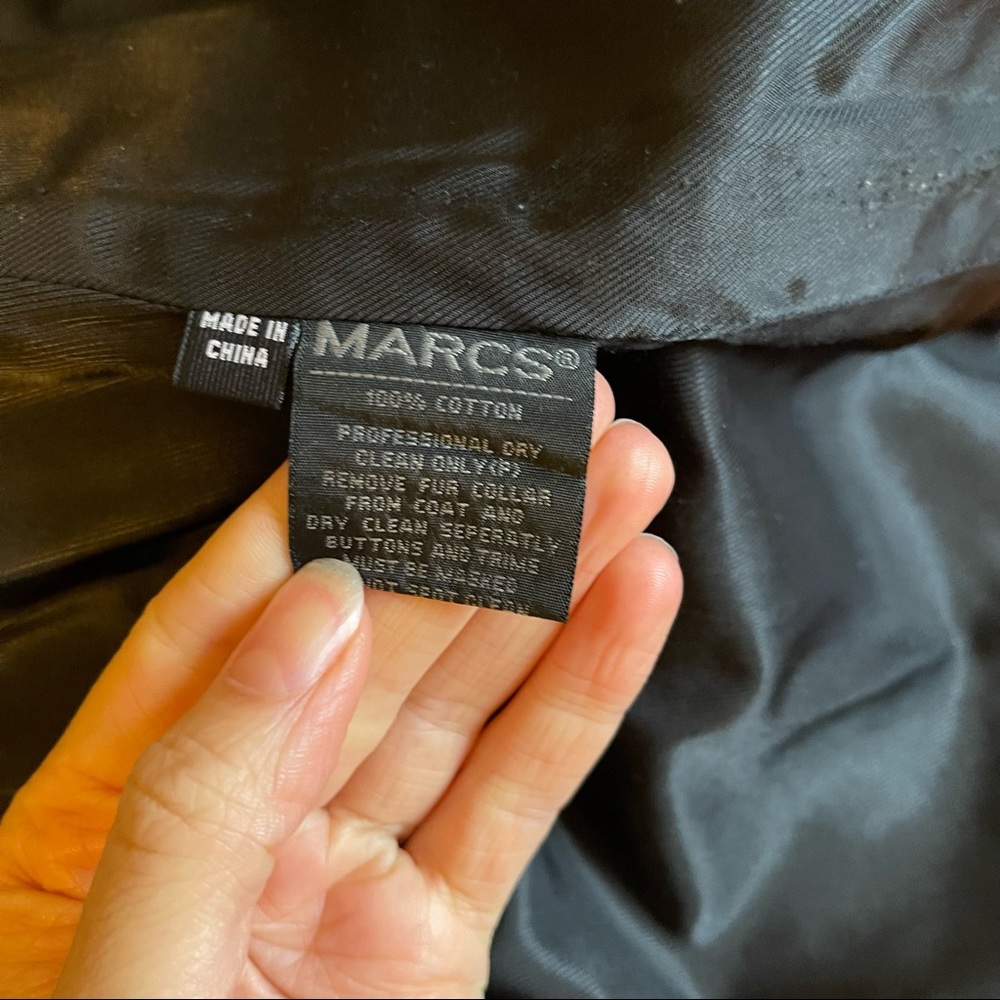 MARCS | Khaki Jacket with zip detail and removable collar | size 12 - Picture 10 of 11